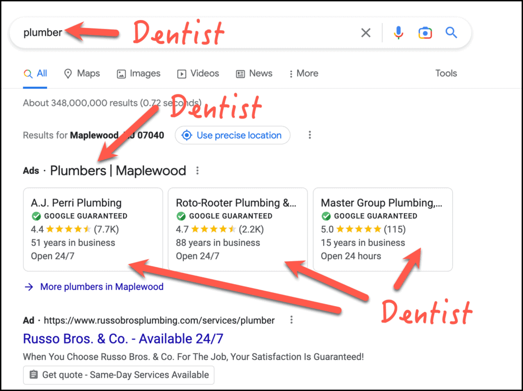 Google Local Services Ads for Dentists - Now Available